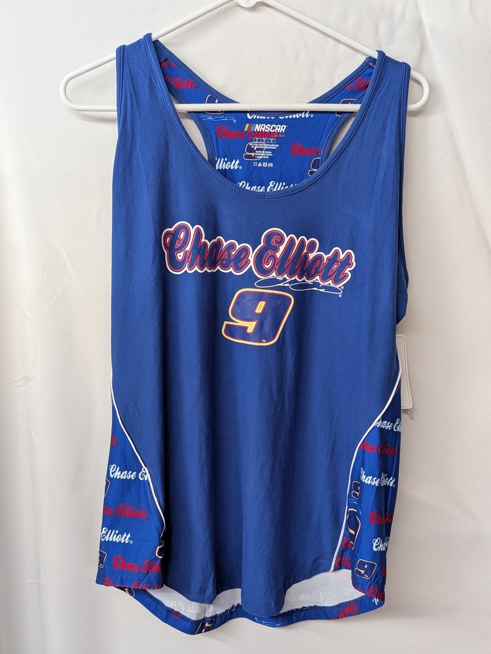 Nascar Chase Elliott #9 Women's Tank Top Size Large NWT Blue & Red